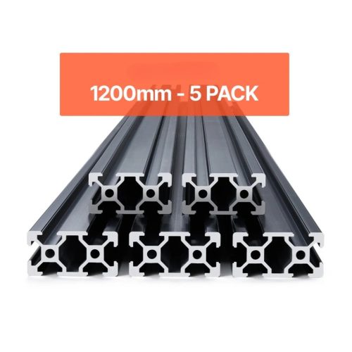 Alumínium profil készlet 5 db 1200 mm T-nyílású alumínium profil 2040 extrudált alumínium profil, eloxált lineáris sín 