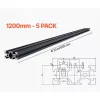 Alumínium profil készlet 5 db 1200 mm T-nyílású alumínium profil 2040 extrudált alumínium profil, eloxált lineáris sín 