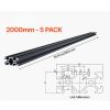 Alumínium profil készlet 5 db 2000 mm T-nyílású 2040 alumínium profil eloxált lineáris sín