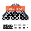 Alumínium profil készlet 10 db 2000 mm T-nyílású alumínium profil 2020 eloxált lineáris sín