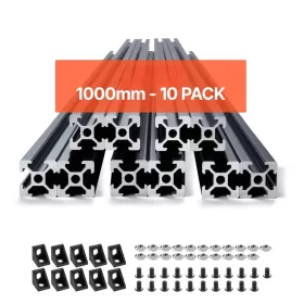   Alumínium profil készlet 10 db 1000 mm T-nyílású alumínium profil 2020 eloxált lineáris sín