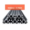 Alumínium profil készlet 5 db 1500 mm T-nyílású alumínium profil 2040 extrudált alumínium profil, eloxált lineáris sín
