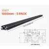 Alumínium profil készlet  5 db 1000 mm T-nyílású 2040 extrudált alumínium profil, eloxált lineáris sín