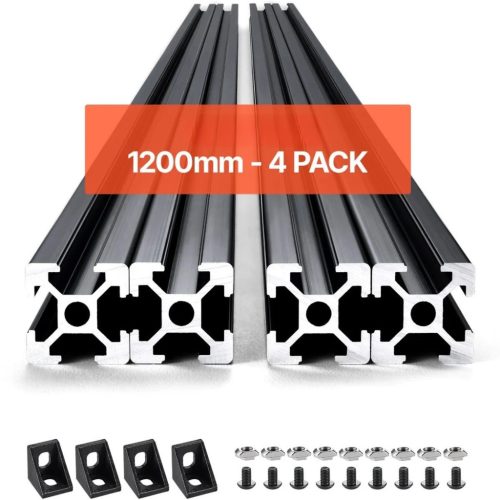 Alumínium profil készlet 4 db 1200 mm T-nyílású alumínium profil 2020 eloxált lineáris sín