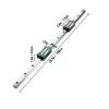  Lineáris vezető RM1605-1000mm lineáris sín vezérsín golyóscsavar készlet 2db