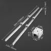  Lineáris vezető SBR20-1500mm lineáris sín 2 db vezető sín SBR20UU csúszó blokkokkal CNC alkatrész