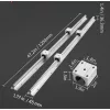Lineáris vezető sín 2 db SBR20 1200mm SBR20UU csapágyazott blokk CNC alkatrész
