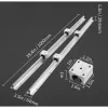  Lineáris vezető sín 2 db SBR12-1000mm SBR12UU csapágyazott blokk CNC alkatrész