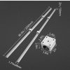 Lineáris vezető 2 db SBR20-2200mm lineáris sín 4 db SBR20UU csapágyazott blokk CNC alkatrész