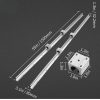 Lineáris vezető sín 2 db SBR16-1500mm SBR16UU csúszó blokkokkal csapágyazott blokk CNC alkatrész