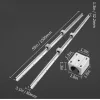 Lineáris vezető sín 2 db SBR16-1500mm SBR16UU csúszó blokkokkal csapágyazott blokk CNC alkatrész