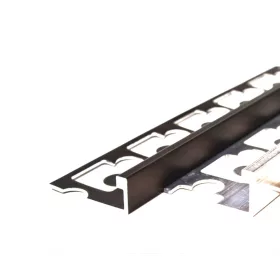   AV 10 mm L alakú alumínium csempeszegély élvédő bronz eloxált barna profil 10x2700 mm 
