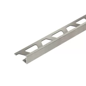   AV 10 mm Élvédő csempeszegély pezsgő szálcsiszolt titán szegély eloxált alumínium L profil 10x2700 mm