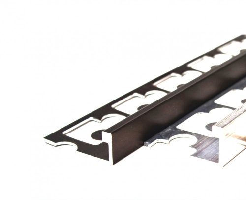 AV 12 mm L alakú alumínium csempeszegély élvédő bronz eloxált barna profil 12x2700 mm