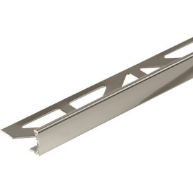   AV 4,5 mm L alakú alumínium csempeszegély élvédő inox hatású polírozott 4,5x2700 mm