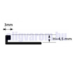   AV 4,5 mm L alakú alumínium csempeszegély élvédő inox hatású polírozott 4,5x2700 mm