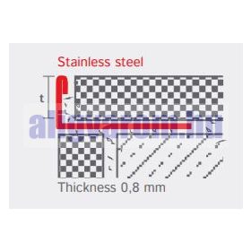   OX 10 mm L alakú rozsdamentes fém csempeszegély szálcsiszolt kültéri beltéri inox élvédő