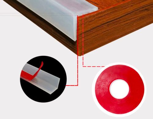 Szilikon L profil vízvető tömítés, tömítő szalag 12x12 mm 1 méter hosszú szalag