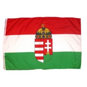Magyar zászló Kossuth címerrel 60x90 cm kültéri kivitel