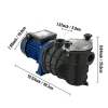 1 LE medenceszivattyú 15 000 l/óra, 750 W, 14,5 m emelőmagasság, homokszűrős medencékhez
