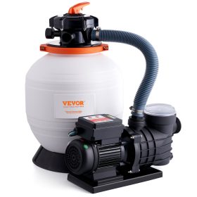   homokszűrő szivattyú föld feletti medencékhez, 350 mm, 13 000 l/h, 450 W-os medenceszivattyú-rendszer és szűrőkombináció 6 utas többfunkciós szeleppel és szűrőkosárral, magán- és kereskedelmi medencékhez