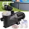Medenceszivattyú 1300W 28 800 l/óra áramlási sebesség 17 m szállítómagasság, 24 órás időzítővel és szűrőkosárral