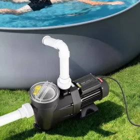   Medenceszivattyú 1300W 28 800 l/óra áramlási sebesség 17 m szállítómagasság, 24 órás időzítővel és szűrőkosárral