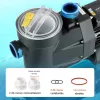 Medenceszivattyú 1300W 28 800 l/óra áramlási sebesség 17 m szállítómagasság, 24 órás időzítővel és szűrőkosárral