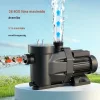 Medenceszivattyú 1300W 28 800 l/óra áramlási sebesség 17 m szállítómagasság, 24 órás időzítővel és szűrőkosárral