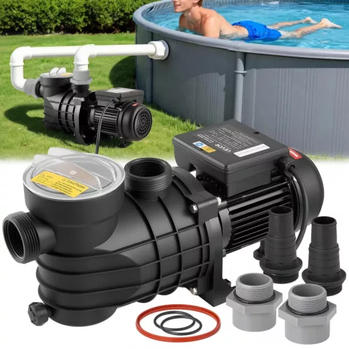 250W medenceszivattyú 11 700 l/óra szűrőszivattyú előszűrő kosárral