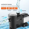 2 LE föld feletti medenceszivattyú, 220V-240V, 1450/2860 RPM kétsebességes szivattyú, 1800W, 33000 l/h áramlási sebesség