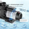 2 LE föld feletti medenceszivattyú, 220V-240V, 1450/2860 RPM kétsebességes szivattyú, 1800W, 33000 l/h áramlási sebesség