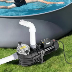   Medenceszivattyú 3 kW szűrőszivattyú 35 000 l/h áramlási sebesség 19 m szállítómagasság, 24 órás időzítővel