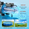 Medenceszivattyú 3 kW szűrőszivattyú 35 000 l/h áramlási sebesség 19 m szállítómagasság, 24 órás időzítővel