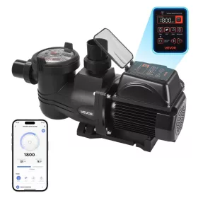   1650 W fordulatszám-szabályozható medenceszivattyú 33 000 l/óra, WiFi vezérléssel