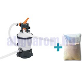   Homokszűrős medence szivattyú komplett homokszűrő készlet 16m³-es medence méretig + AJÁNDÉK SZŰRŐHOMOK !