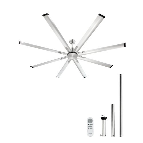 214cm mennyezeti ventilátor világítás nélkül távirányítóval csiszolt nikkel