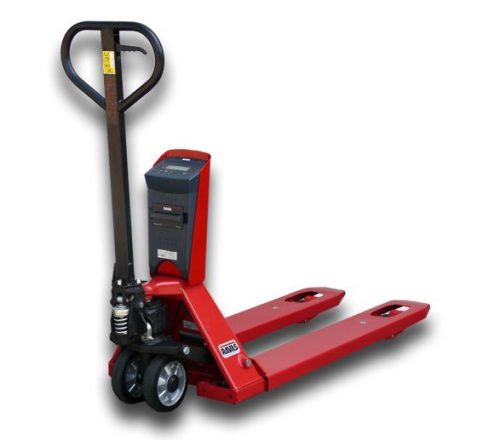 Mérleges raklapmozgató hitelesített kivitel Teherbírás 2000 kg, 1 kg-os osztásérték opciósan nagyobb felbontás