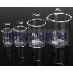   Üveg mérőpohár készlet 4 darabos készlet 5/10/25/50 ml laboratóriumi vagy konyhai használatra