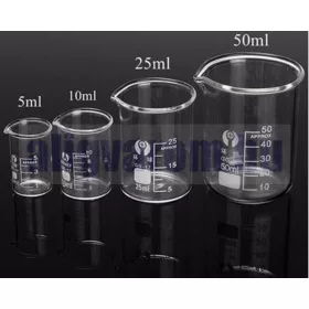 Üveg mérőhenger készlet 4 db henger készlet 5/10/50/ 100 ml két kefével