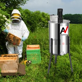   Mézpergető rozsdamentes acél 2 keretes elektromos mézpergető méhsejt méz kivonat készítéshez