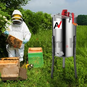 Mézpergető rozsdamentes acél 3 keretes manuális mézpergető