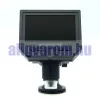 Hordozható LCD digitális mikroszkóp 600X nagyítás, asztalra rögzíthető, válsztható dőlésszög, SD kártyával bővíthető memória
