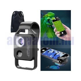   Mikroszkóp lencse okostelefonokhoz mobil mikroszkóp 200x nagyítás 6 LED