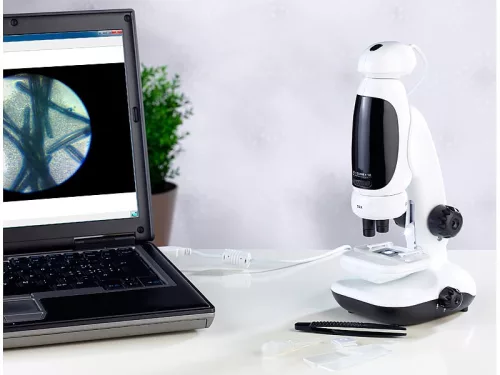 Mikroszkóp USB 400x analóg, 715x digitális nagyítás kép és videofelvétel funkció Szoftver Windows és Apple Mac OS X