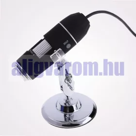   Mikroszkóp USB 500x nagyítás. 8 fehér LED segédfény, digitális mikroszkóp