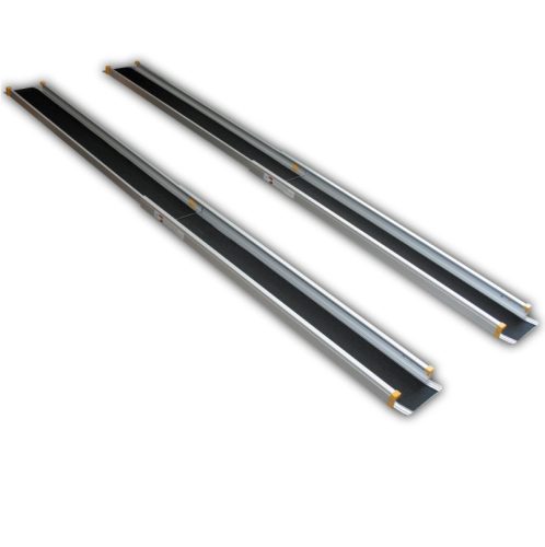 Teleszkópos mobil rámpa 1 db 152-274 cm 100 kg/db 200 kg/pár kerékpár, motor, kerekesszék, mozgássérült tolókocsi számára összetolható rámpa