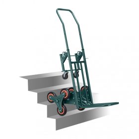   Lépcsőjáró molnárkocsi átalakítható kézikocsi 150 kg teherbírás zöld összecsukható szállítókocsi