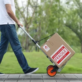   Összecsukható molnárkocsi 125 kg teherbírású kézikocsi, teleszkópos fogantyúval és gumipánttal