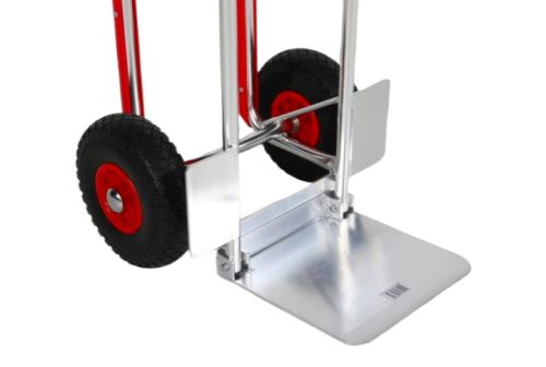 Könnyű alumínium molnárkocsi, felhajtható teherlap 180 kg teherbírás rozsdamentes kivitel, defektmentes kerék. A rakodó felület mérete 320x290mm 